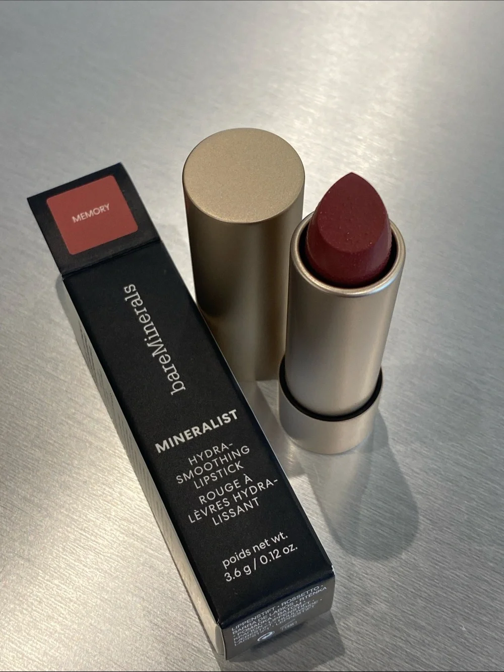 bareMinerals Mineralist Hydra-Smoothing Lipstick Memory NIB .12 oz